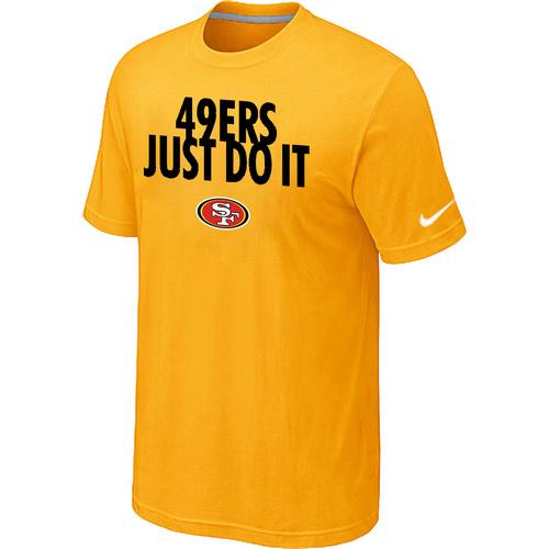 Nike San Francisco 49ers Just Do It Yellow NFL T-Shirt Cheap