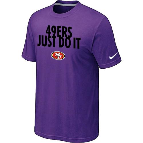 Nike San Francisco 49ers Just Do It Purple NFL T-Shirt Cheap