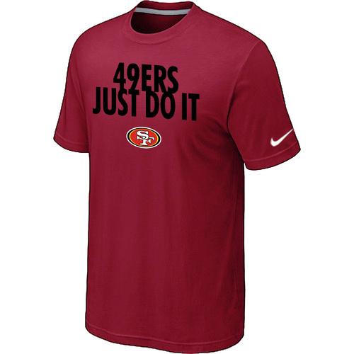 Nike San Francisco 49ers Just Do It Red NFL T-Shirt Cheap