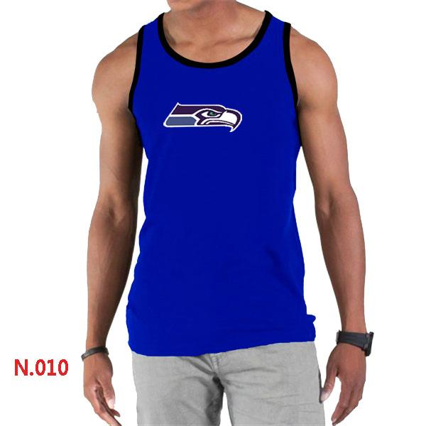 Nike NFL Seattle Seahawks Sideline Legend Authentic Logo men Tank Top Blue Cheap