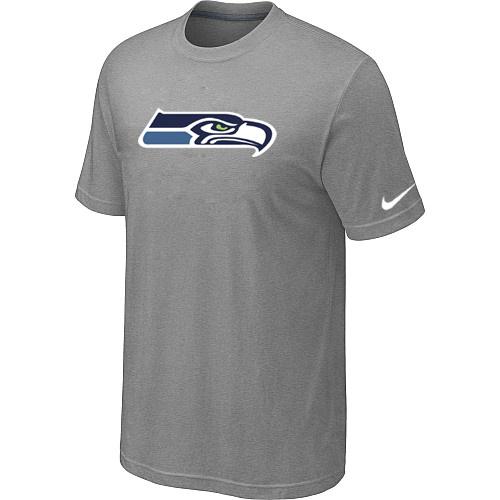 Nike Seattle Seahawks Sideline Legend Authentic Logo Dri-FIT Light grey NFL T-Shirt Cheap