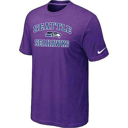 Seattle Seahawks Heart & Soul Purple T-Shirt Cheap