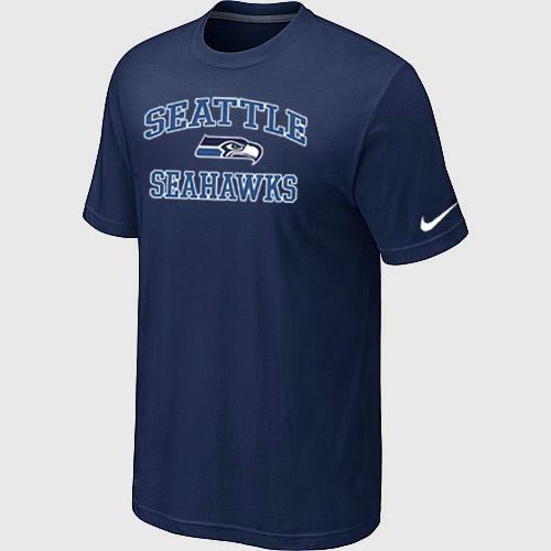 Seattle Seahawks Heart & Soul D.Blue T-Shirt Cheap