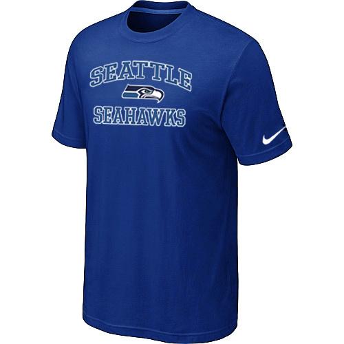 Seattle Seahawks Heart & Soul Blue T-Shirt Cheap
