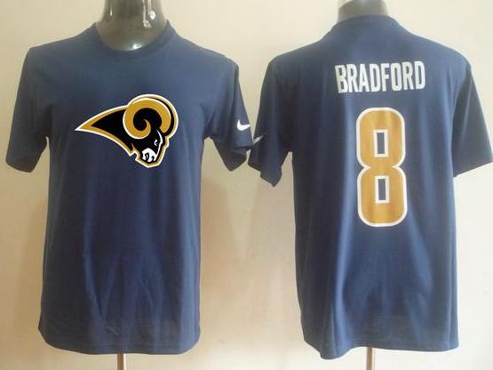 St. Louis Rams 8 Sam Bradford Name & Number T-Shirt Cheap