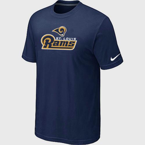 Nike St. Louis Rams Authentic Logo T-Shirt D.Blue Cheap