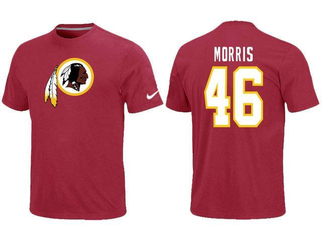 Nike Washington Redskins 46 Alfred Morris Name & Number Red NFL T-Shirt Cheap