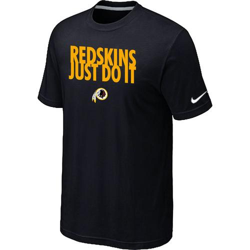 Nike Washington Redskins Just Do It Black NFL T-Shirt Cheap