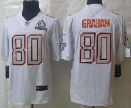 2014 Pro Bowl Nike New Orleans Saints 80 Jimmy Graham White Limited NFL Jerseys Cheap