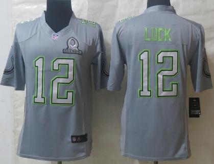 2014 Pro Bowl Nike Indianapolis Colts 12 Andrew Luck Grey Limited NFL Jerseys Cheap