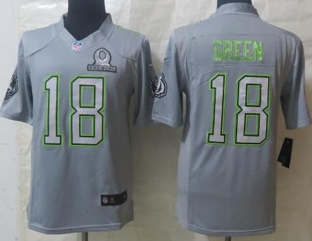 2014 Pro Bowl Nike Cincinnati Bengals 18 A.J. Green Grey Limited NFL Jerseys Cheap