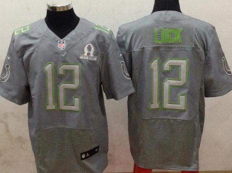 2014 Pro Bowl Nike Indianapolis Colts 12 Andrew Luck Elite Grey NFL Jerseys Cheap