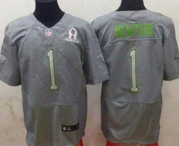 2014 Pro Bowl Nike Carolina Panthers 1 Cam Newton Elite Grey NFL Jerseys Cheap