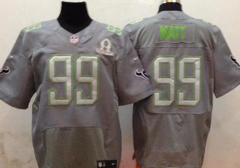 2014 Pro Bowl Nike Houston Texans 99 J.J. Watt Elite Grey NFL Jerseys Cheap