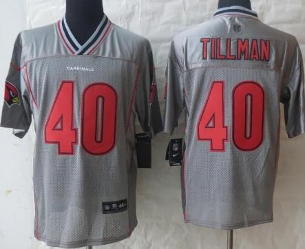 Nike Arizona Cardinals 40 Pat Tillman Grey Vapor Elite NFL Jerseys Cheap