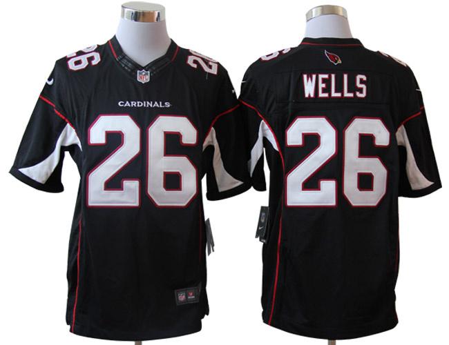 Nike Arizona Cardinals 26# Chris Wells Black Game LIMITED NFL Jerseys Cheap