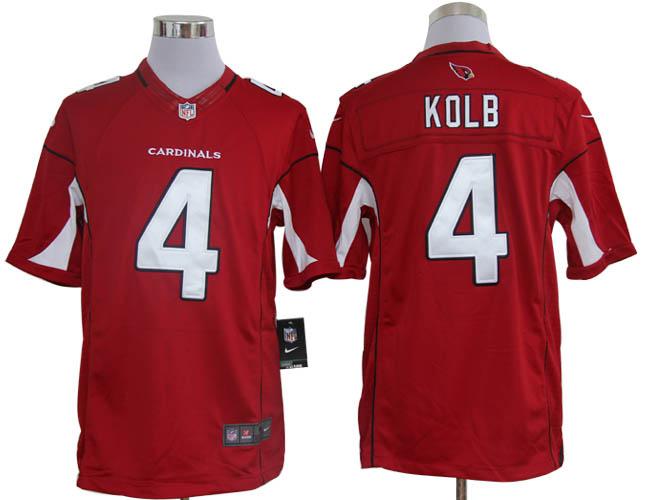 Nike Arizona Cardinals 4# Kevin Kolb Red Game LIMITED NFL Jerseys Cheap