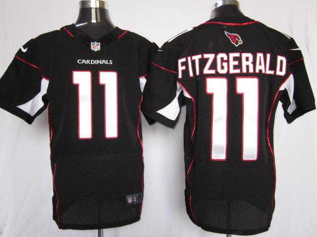Nike Arizona Cardinals 11# Larry Fitzgerald Black Elite Nike NFL Jerseys Cheap