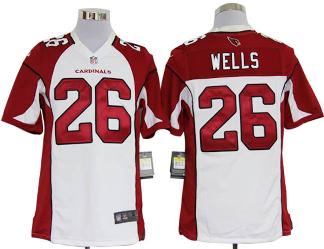Nike Arizona Cardinals 26# Chris Wells White Game Nike NFL Jerseys Cheap