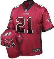 Nike Atlanta Falcons 21 Deion Sanders Red Team Color NFL Elite Drift Fashion Jersey Cheap