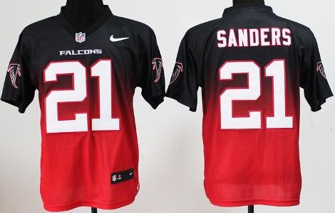 Nike Atlanta Falcons 21 Deion Sanders Red Gold Drift Fashion II Elite NFL Jerseys Cheap