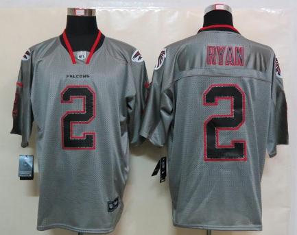 Nike Atlanta Falcons #2 Matt Ryan Lights Out Grey Elite Jerseys Cheap