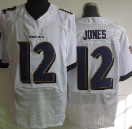 Nike Baltimore Ravens 12 Jacoby Jones White Elite NFL Jerseys New Style Cheap