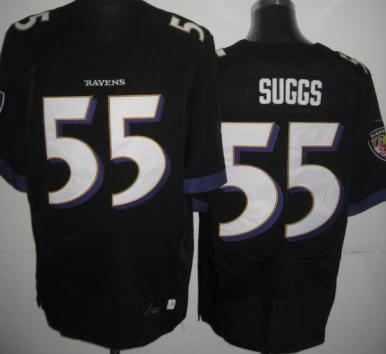 Nike Baltimore Ravens 55 Terrell Suggs Black Elite NFL Jerseys New Style Cheap
