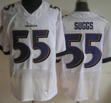 Nike Baltimore Ravens 55 Terrell Suggs White Elite NFL Jerseys 2013 New Style Cheap