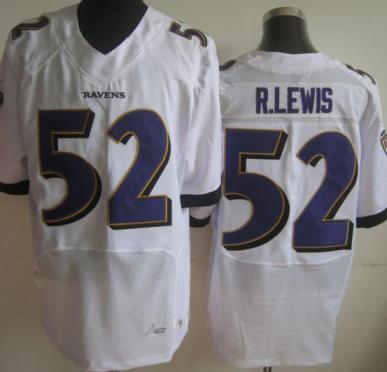 Nike Baltimore Ravens 52 Ray Lewis White Elite NFL Jerseys 2013 New Style Cheap