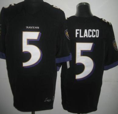 Nike Baltimore Ravens 5 Joe Flacco Black Elite NFL Jerseys 2013 New Style Cheap