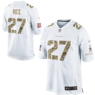 Nike Baltimore Ravens 27 Ray Rice White Salute to Service Game NFL Jersey Cheap