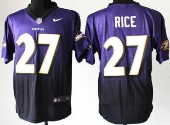 Nike Baltimore Ravens 27 Ray Rice Black Purple Drift Fashion II Elite NFL Jerseys Cheap