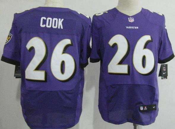Baltimore Raven 26 Emanuel Cook Purple Elite NFL Jerseys Cheap