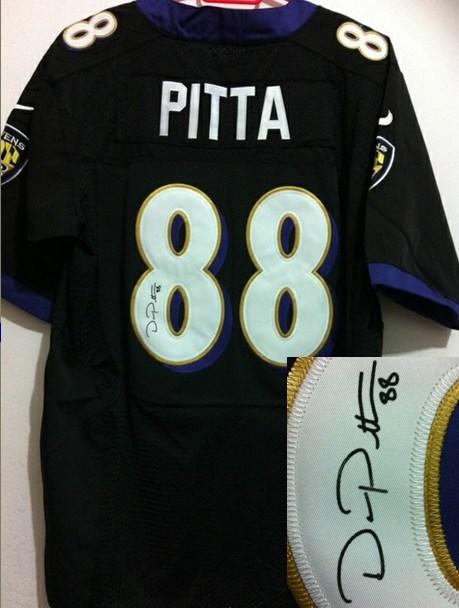 Nike Baltimore Ravens 88 Dennis Pitta Black Signed Elite NFL Jerseys Cheap