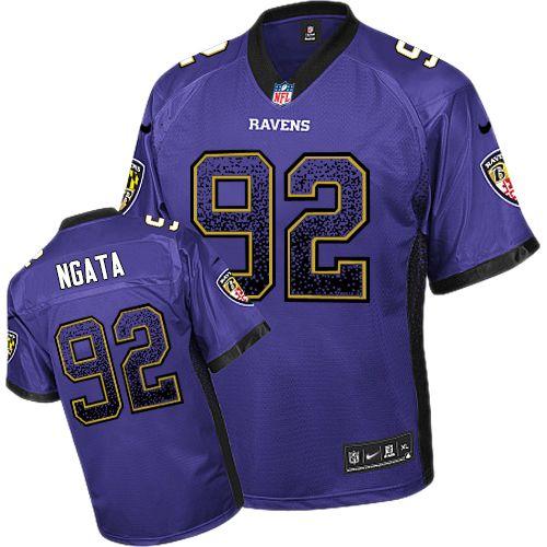 Nike Baltimore Ravens 92 Haloti Ngata Purple Drift Fashion Elite NFL Jerseys Cheap
