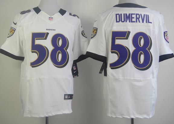 Nike Baltimore Ravens 58 Elvis Dumervil Purple White elite NFL Jerseys Cheap