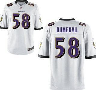 Nike Baltimore Ravens 58 Elvis Dumervil White Limited NFL Jerseys Cheap