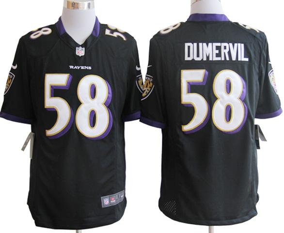 Nike Baltimore Ravens 58 Elvis Dumervil Black Game NFL Jerseys Cheap