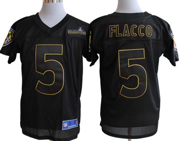 Nike Baltimore Ravens 5 Joe Flacco Black Super Bowl XLVII Champions Jersey Cheap