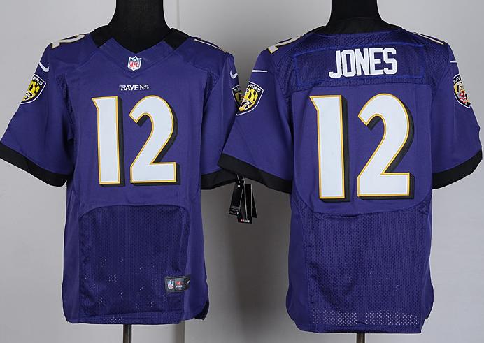 Nike Baltimore Ravens 12 Jacoby Jones Purple Elite NFL Jerseys Cheap