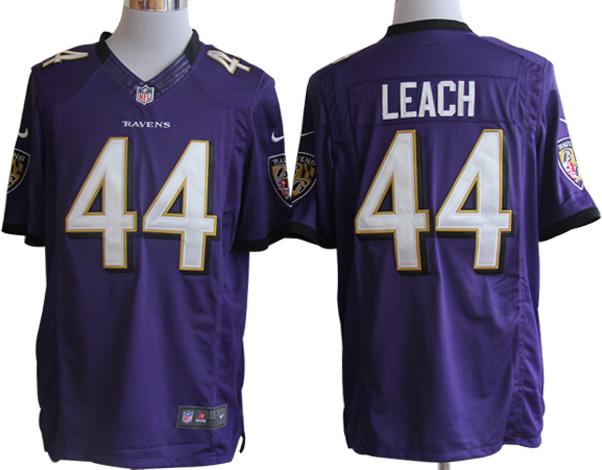 Nike Baltimore Ravens 44 Vonta Leach Purple LIMITED NFL Jerseys Cheap