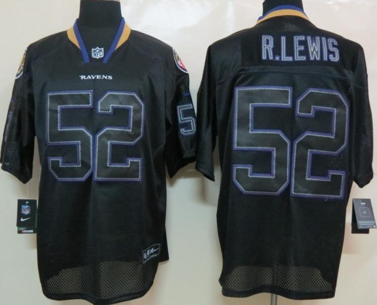 Nike Baltimore Ravens 52 Ray Lewis Elite Lights Out Black NFL Jersey Cheap