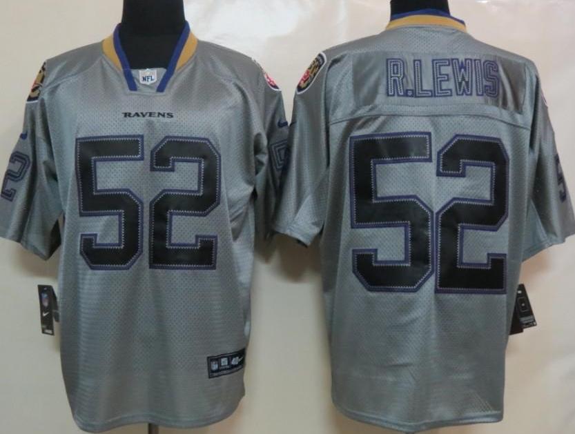 Nike Baltimore Ravens 52 Ray Lewis Elite Lights Out Grey NFL Jersey Cheap