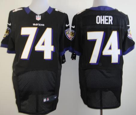 Nike Baltimore Ravens 74 Michael Oher Black Elite NFL Jerseys Cheap