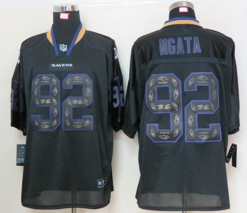 Nike Baltimore Ravens #92 Haloti Ngata Lights Out Black NFL Jerseys New Cheap