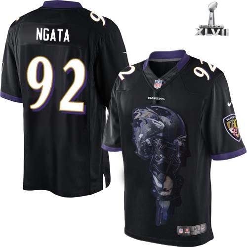 Nike Baltimore Ravens 92 Haloti Ngata Limited Helmet Tri Blend Black 2013 Super Bowl NFL Jersey Cheap