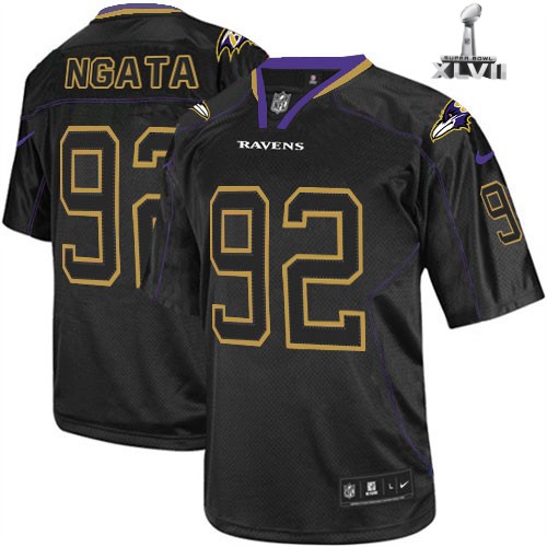 Nike Baltimore Ravens 92 Haloti Ngata Elite Lights Out Black 2013 Super Bowl NFL Jersey Cheap