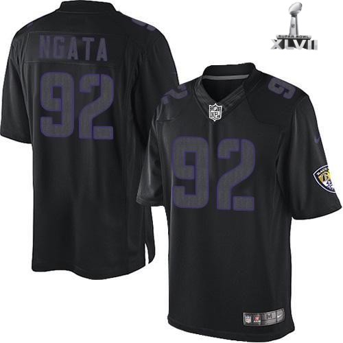 Nike Baltimore Ravens 92 Haloti Ngata Limited Black Impact 2013 Super Bowl NFL Jersey Cheap