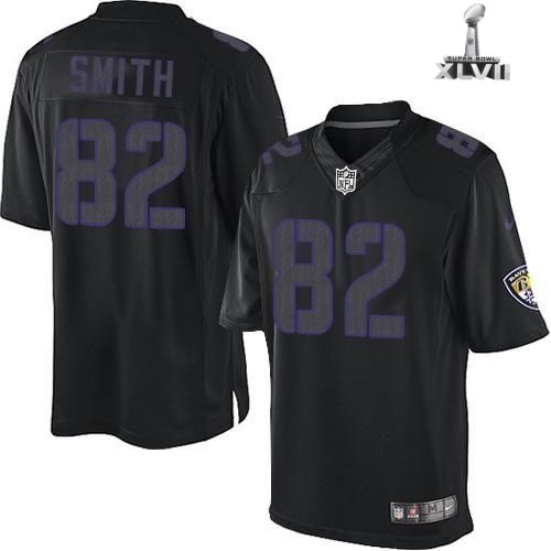 Nike Baltimore Ravens 82 Torrey Smith Limited Black Impact 2013 Super Bowl NFL Jersey Cheap
